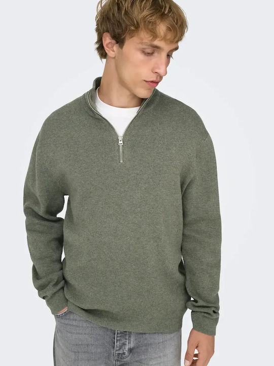 Only & Sons Πουλόβερ Μακρυμάνικο Castor Gray