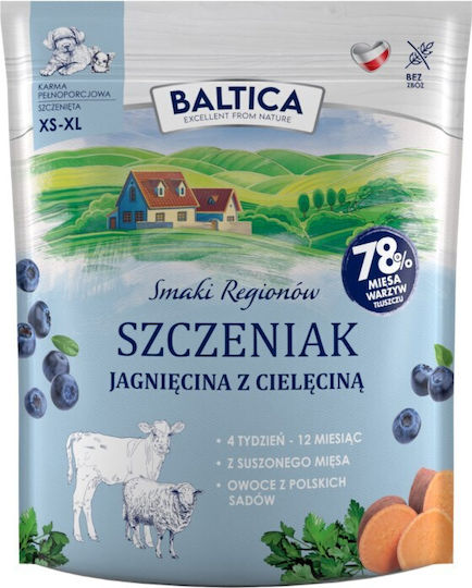 Baltica 1kg Trockenfutter ohne Getreide für Welpen mit Lamm