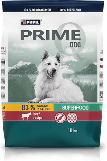 Dog Food 10kg Dry Food for Adult Dogs with Beef and Vegetables