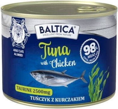 Baltica Υγρή Τροφή για Γάτες σε Κονσέρβα με Τόνο, Κοτόπουλο και Ψάρια χωρίς Σιτηρά 185gr