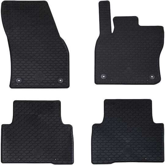 vidaXL Set of Front and Rear Mats 4pcs for Volkswagen Tiguan / Touran 2015-2023 Black