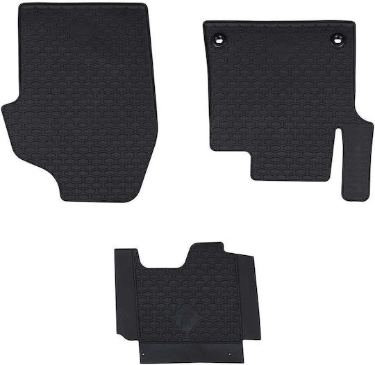 vidaXL Front Mats 3pcs for Peugeot Expert Opel Vivaro Fiat Scudo Toyota Proace Citroen Jumpy Black