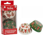 Decora Χριστουγεννιάτικη Χάρτινη Βάση Cupcake 5εκ.