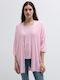 Women's Knitted Pink Cardigan