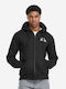 Herren Fleecejacke mit Kapuze Black