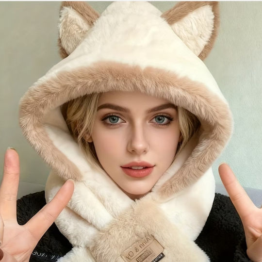 Beanie Feminin Căciulă Tricotat în culoarea Alb