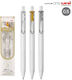 Uni Mitsubishi Gel Ballpoint Pen Uni-ball One 0.50 White Gold Silver 3-pack Umn-sc-05 Wgs3c 4902778319642