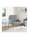 Armchair Light Grey 60x56x80cm