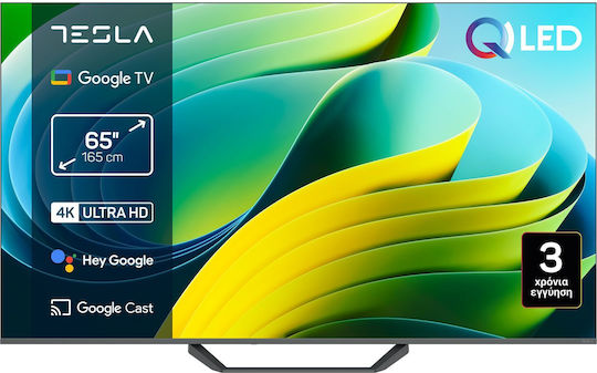 Tesla Smart Τηλεόραση 65" 4K UHD QLED Q65E655GUS HDR (2025)