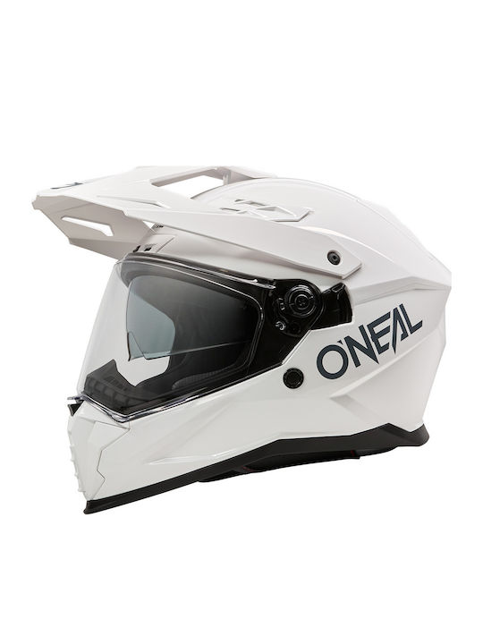 O'Neal D-SRS Solid White Gloss V.26 Motorradhelm Volles Gesicht ECE 22.06