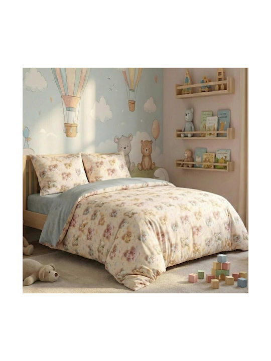Pucioasa Conținut set Husă de pilotă pentru copii Super King Bumbac Pastel 220x240cm