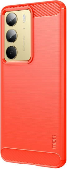 Mofi Umschlag Rückseite Silikon Rot (Realme 14x)