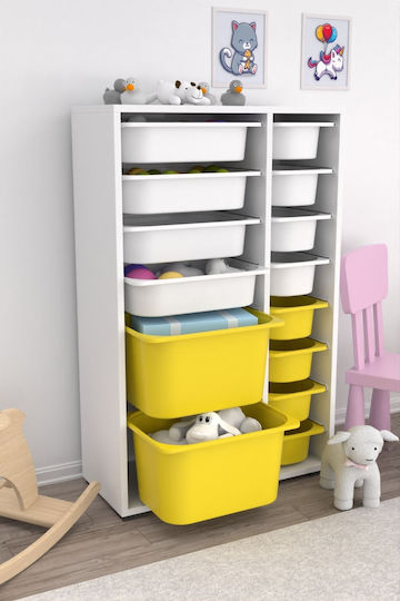 Comodă pentru copii Alb 69.5x30x109buc