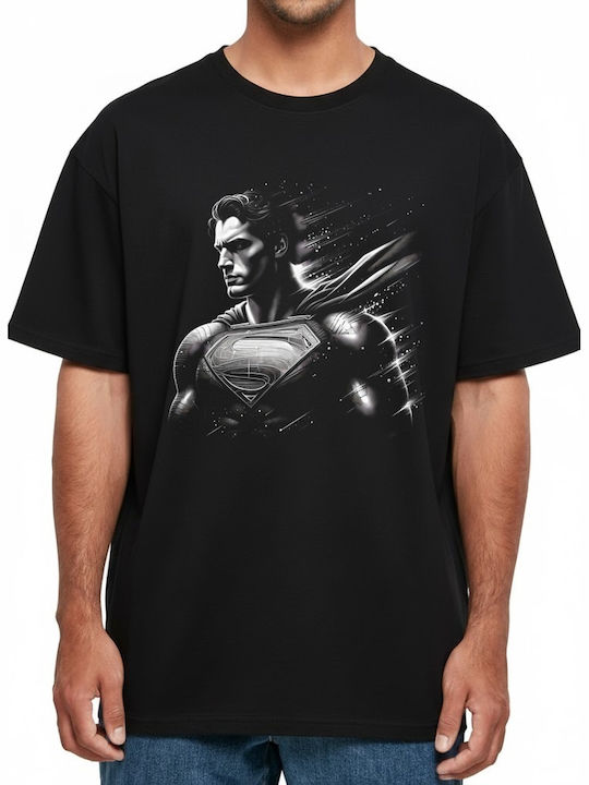 Oversized T-shirt Superman Speed Blur Monochrom...