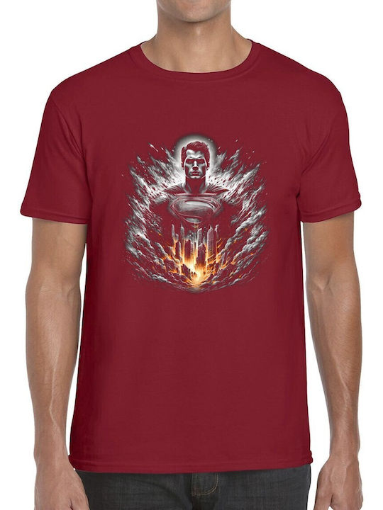 Tricou Superman Metropolis Rebirth Roșu Cardinal