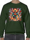 Crewneck Sweatshirt Superman Unleashed Power Pop Culture Forest Green