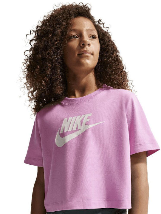 Nike Kids Tops Crop Top Short-sleeved Pink Futura