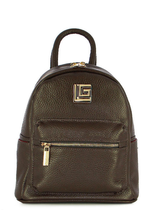 Leather Women's Bag Backpack Brown