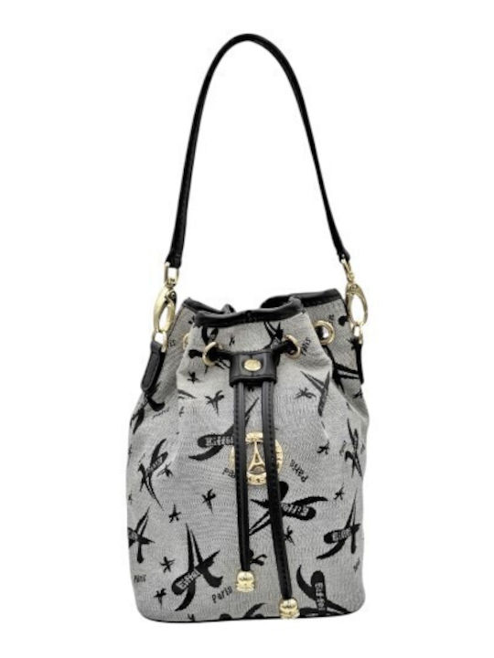 Fabric Women's Drawstring Bag Grey