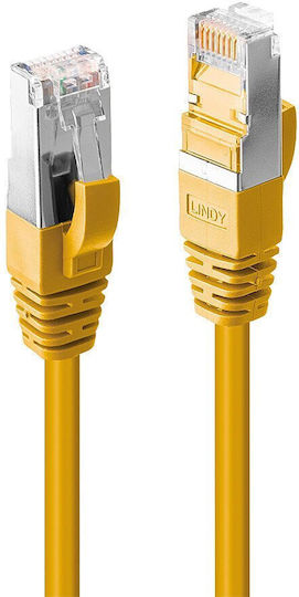 Lindy S/FTP Cat.6 (Gigabit) Καλώδιο Δικτύου Ethernet 20m Κίτρινο