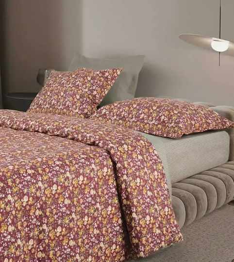 Das Home Happy Σετ Σεντόνια Μονά 170x260εκ. Bordeaux, Green (3τμχ)