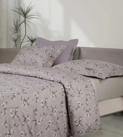 Das Home Happy Σετ Σεντόνια King Size 260x280εκ. Grey, Taupe (4τμχ)