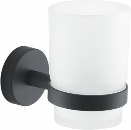 Gedy Cup Holder Glass Black