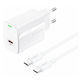 Foneng Charger with USB-C Port and Cable USB-C - USB-C 20W Power Delivery Whites (EU65)