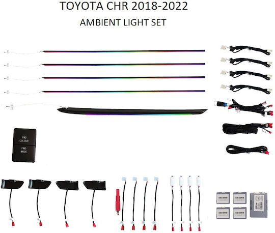 Bizzar Atmosphärische Beleuchtung Toyota C-hr 2018-2022 Ambient Light Kit L-al-ft06wx