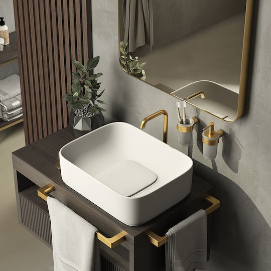 Gedy Pirinei Single Wall-Mounted Bathroom Rail Gold