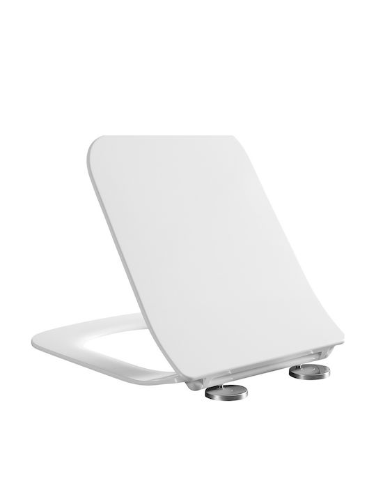 Piccadilly Capac WC Slim Închidere lentă Plastic Alb