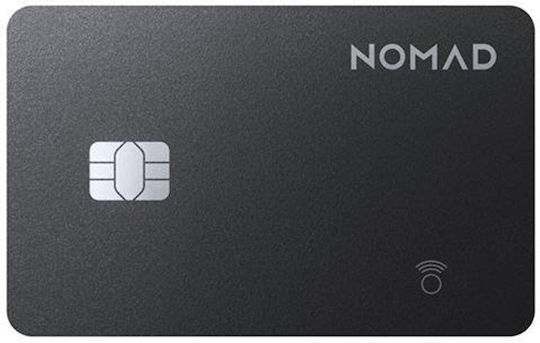 Nomad Tracking Card Pro Съвместим С Apple Find My Черна Презареждаща Се