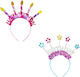 Αποκριάτικη Στέκα Κεφαλής Happy Birthday Glitter Διακόσμηση 1 Τεμάχιο