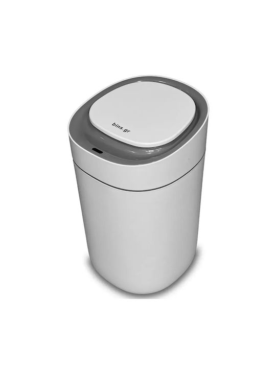 Green City International Plastic Waste Bin with Sensor White 15L
