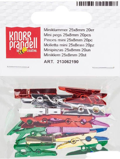 Plastic Clothespins Knorr Prandell 25mm Multicolored