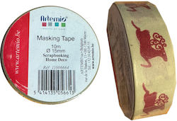 Διακοσμητική Αυτοκόλλητη Ταινία Artemio 10mx 15mm Masking Tape Τάρανδος