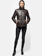 Jachetă de femei Puffer Dark Brown