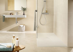 Roca Cratos Rechteckig Porzellan Dusche x80cm Weiß