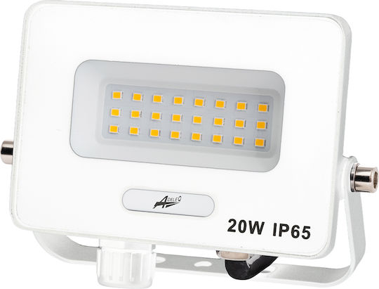 Adeleq Wasserdichter LED Flutlichter 20W Natürliches Weiß 4000K mit Bewegungssensor IP65