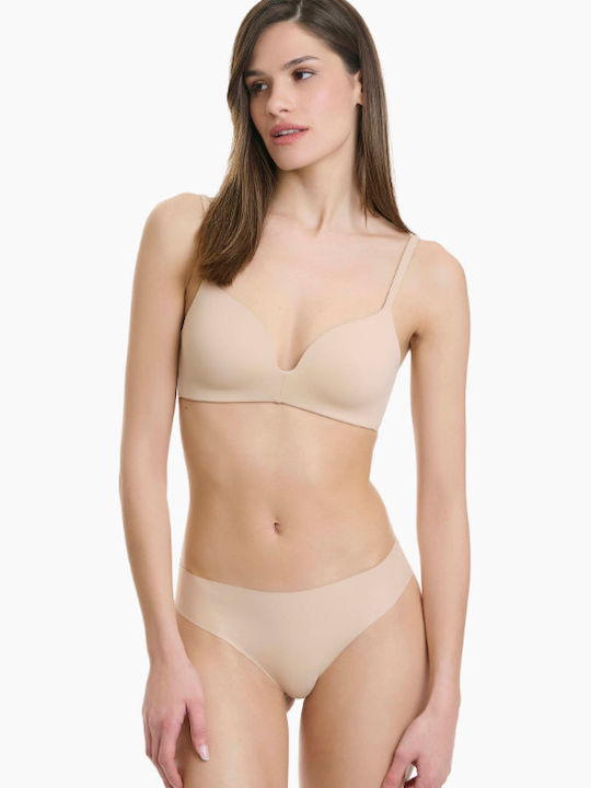 Walk Βαμβακερά Women's Slip 2Pack Seamless Beige
