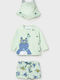 Mayoral Kids Swimwear Swimwear Set with Hat Green