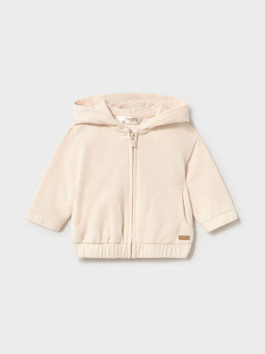Mayoral Kids Cardigan With Hood Beige