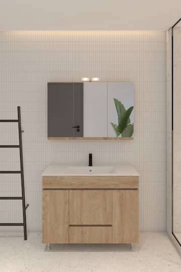 Piccadilly Badezimmerspiegel mit Schrank Braun