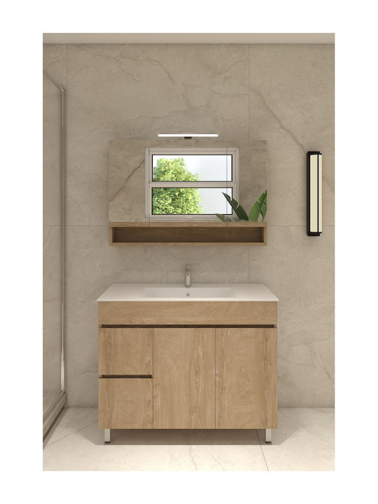 Piccadilly Badezimmerspiegel mit Schrank Braun
