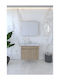 Piccadilly Bathroom Mirror with Cabinet Brown