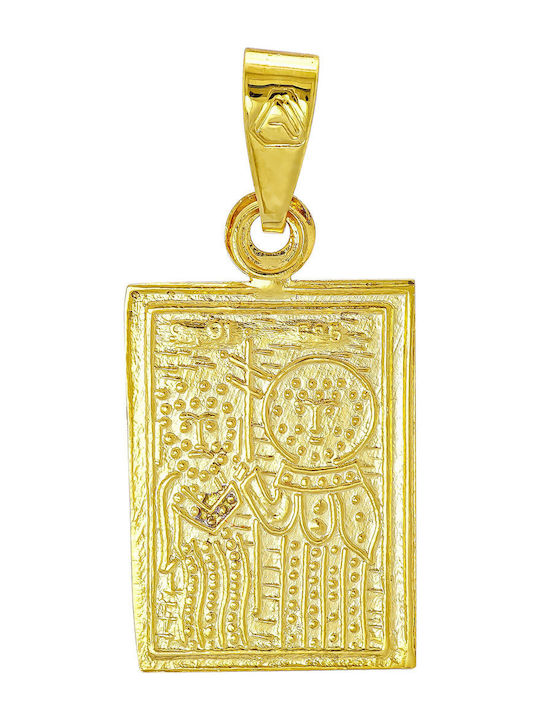 Kiriakos Gofas Pendant Constantine Coin Gold 9K