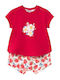 Kids' Set with Shorts Summer 4pcs Red