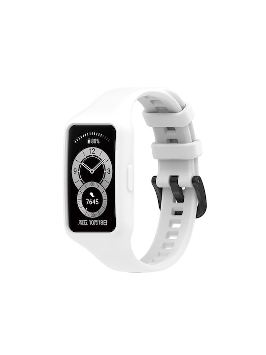 Huawei Band 7 6 Pro 6 Honor Band 7 6 Универсална Интегрирана Силиконова Каишка Бяла