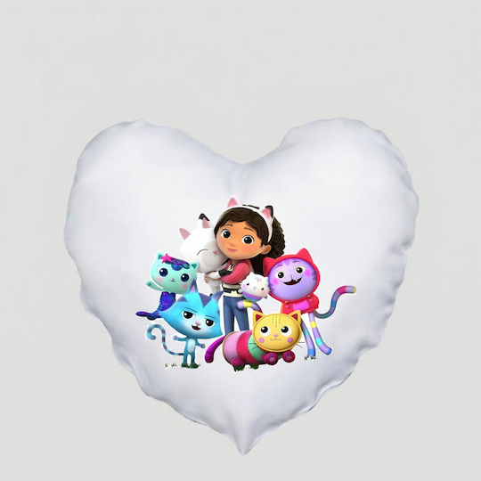 Heart Pillow Size 41x39cm Gabby's Dollhouse Gabi Dollhouse White