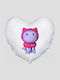 Heart Pillow Size 41x39cm Gabby's Dollhouse Gabi Dollhouse White